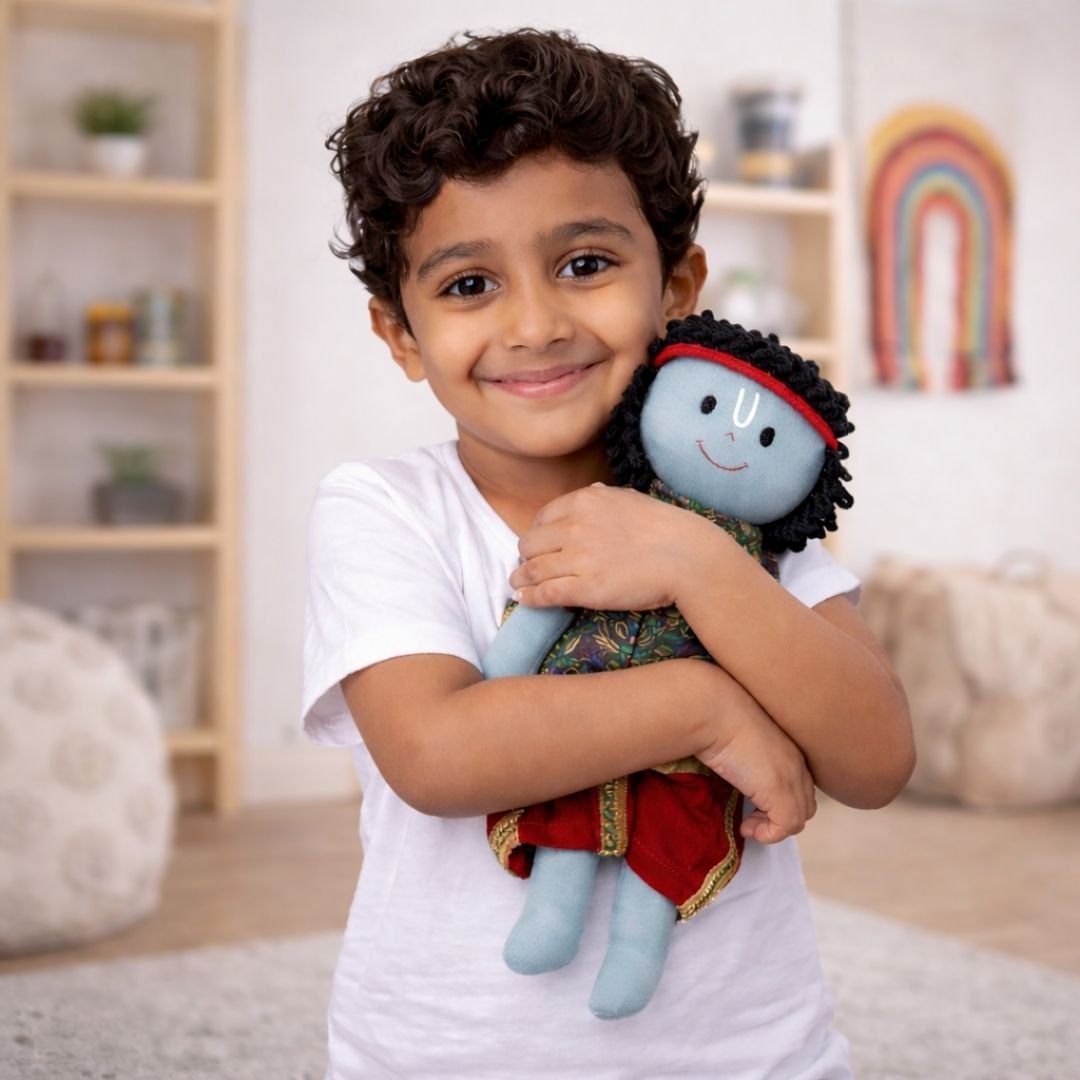 My Little Krishna Handcrafted Plush Toy - Image 3