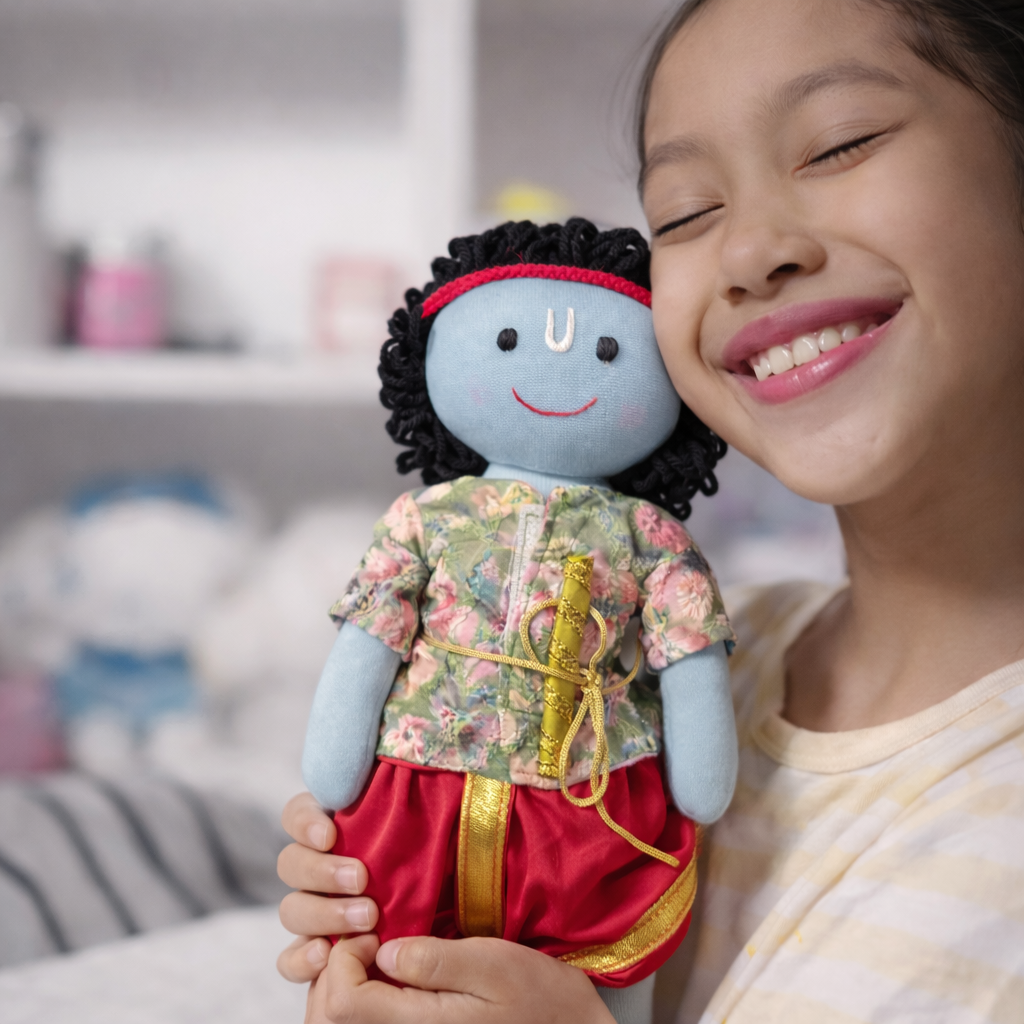 My Little Krishna Handcrafted Plush Toy - Image 4